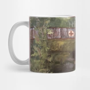 Old Bridge By The Lake Oil Painting Mug